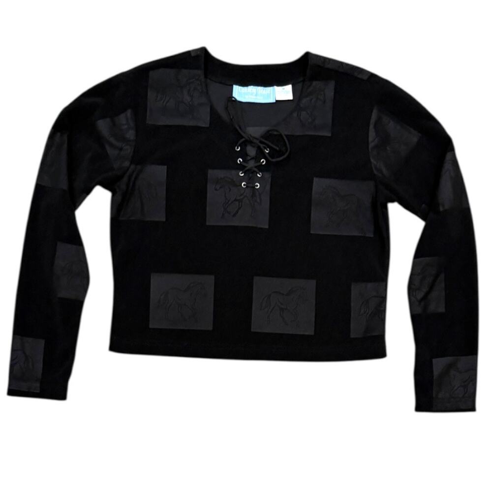90s Country Tease Horse Patchwork Top